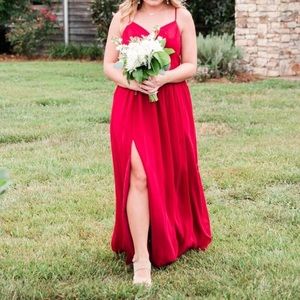 Azazie burgundy bridesmaid dress